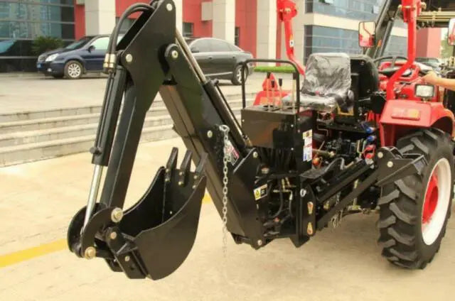 🚜 Tracteur 4WD avec Cabine, Chargeur Frontal et Rétrocaveuse – Moteur Perkins